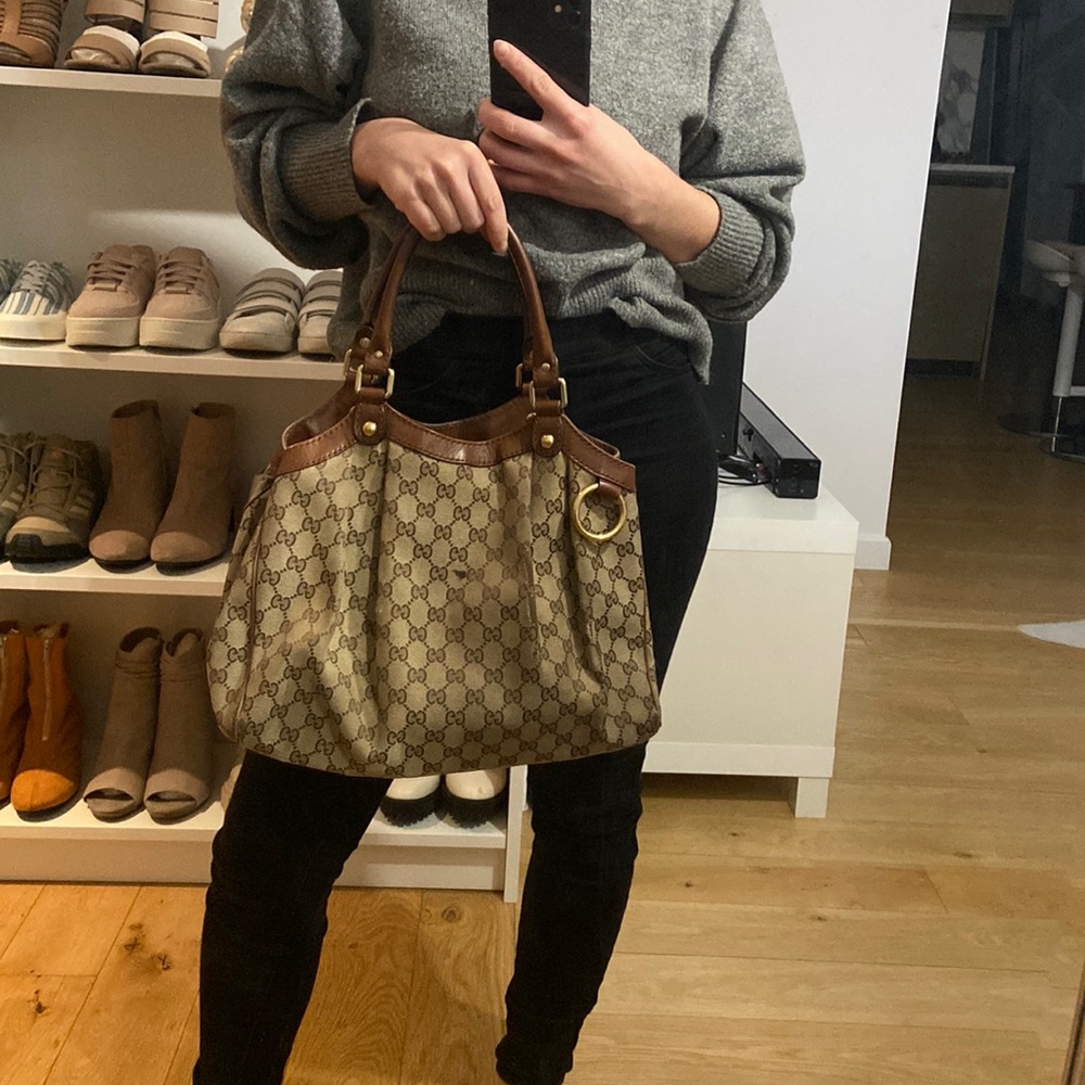 Authentic Gucci Sukey Medium Original GG Canvas Tote